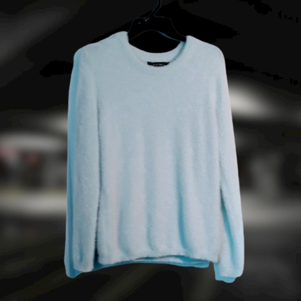 Ellen Tracy Women's Ice Blue Sweater, Sz Medium, Super Soft